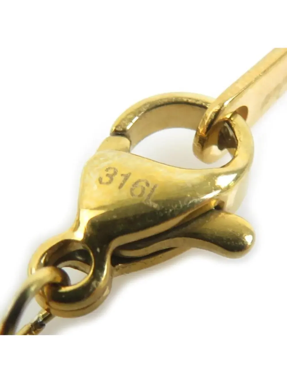 Auth Celine Triomphe Necklace Gold #303001C32B